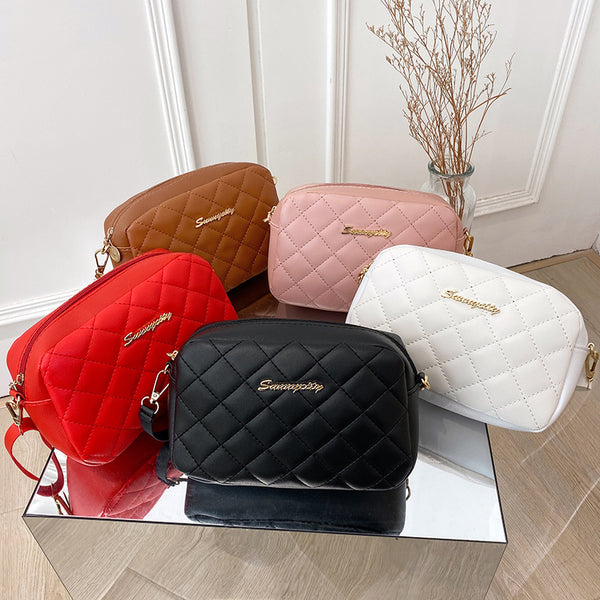 New Fashion Rhombus Women's Bag Simple Small Square Bag Shoulder Messenger Bag Mobile Phone Bag