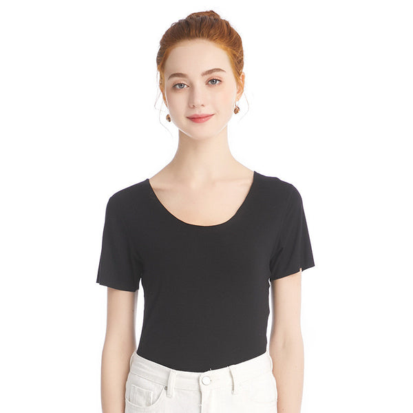 Women's round neck short sleeve T-shirt