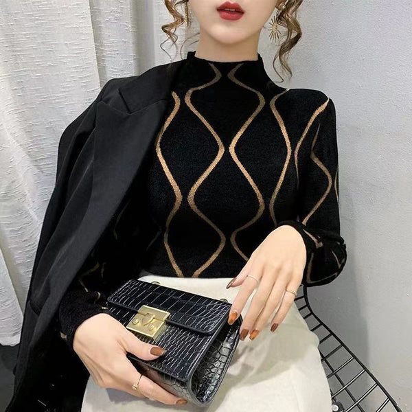New Autumn And Winter Thickening High Neck Inner Wear Bottoming Shirt For Women