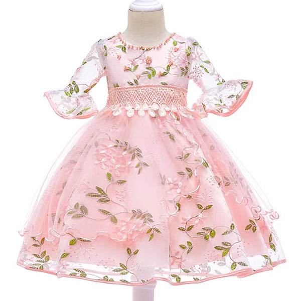 Children clothing Baby Girls Flower Tutu Dress Party Formal Princess Dress Children's kids clothes