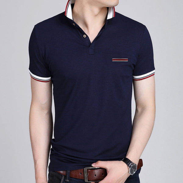 Lapel short sleeve T-shirt men