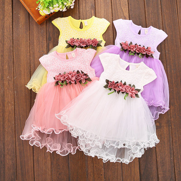 Summer New Girl's Waist Flower Princess Skirt Baby Skirt Dress