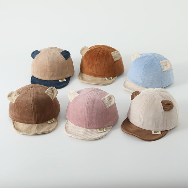 Cartoon Baby Hat Little Bear Hat Spring, Autumn, Winter Soft brim Duck Tongue Hat Baby Boys and Girls' Baseball Hat