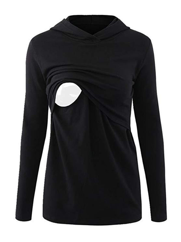 Long sleeve breastfeeding top