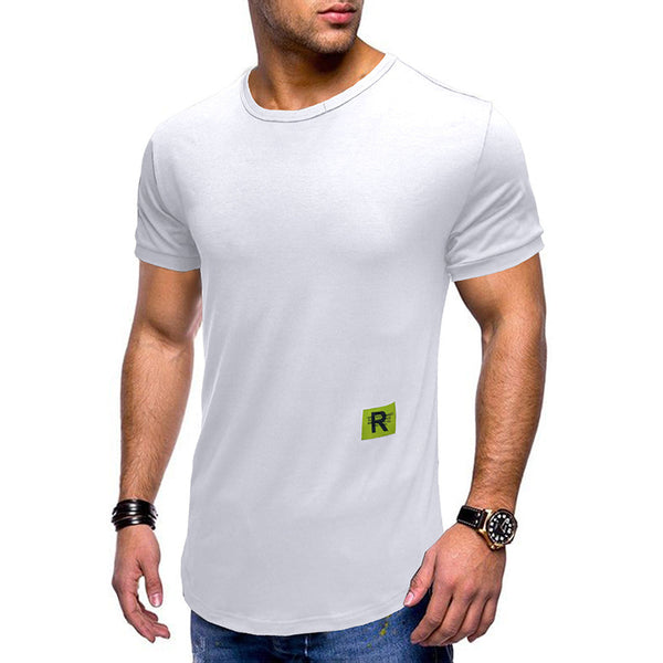 Men's Simple Short Sleeve T-Shirt Sports Solid Color Loose