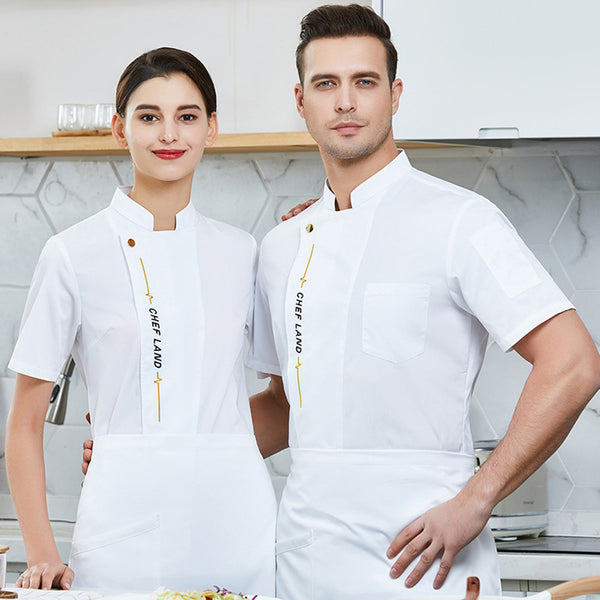 Catering Hotel Chef Overalls Short Sleeve Men