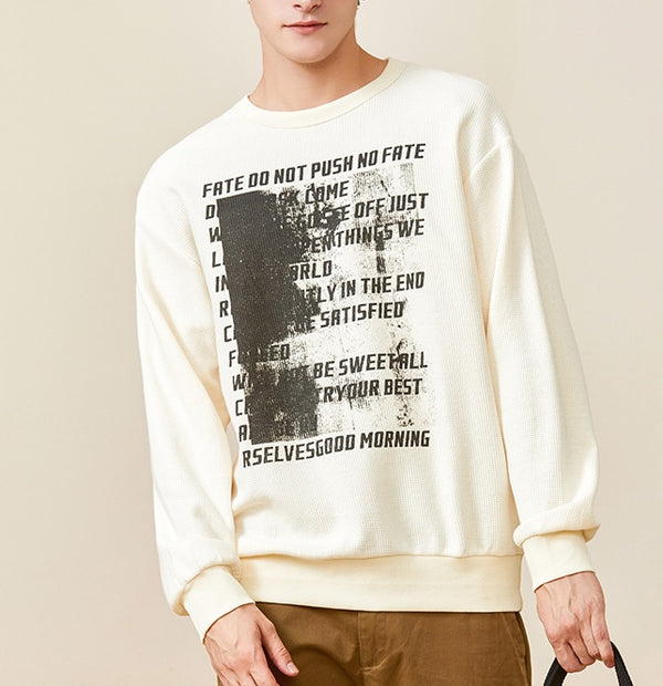 Spring American Leisure Long Sleeve T - Shirt Men