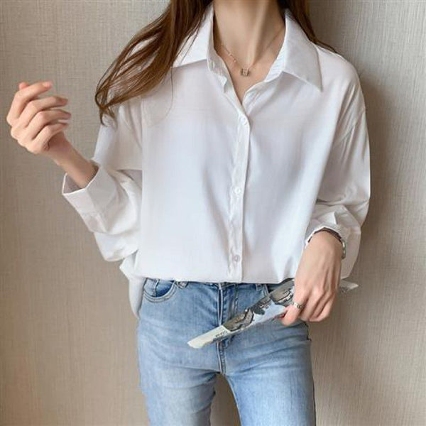 Sungtin  Female Green Blouse Shirts Social Oversized Office Lady Chiffon