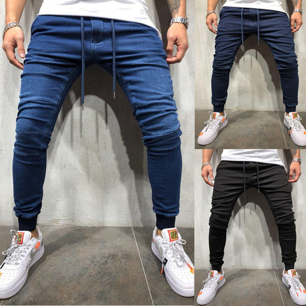 Denim fabric casual sports pants