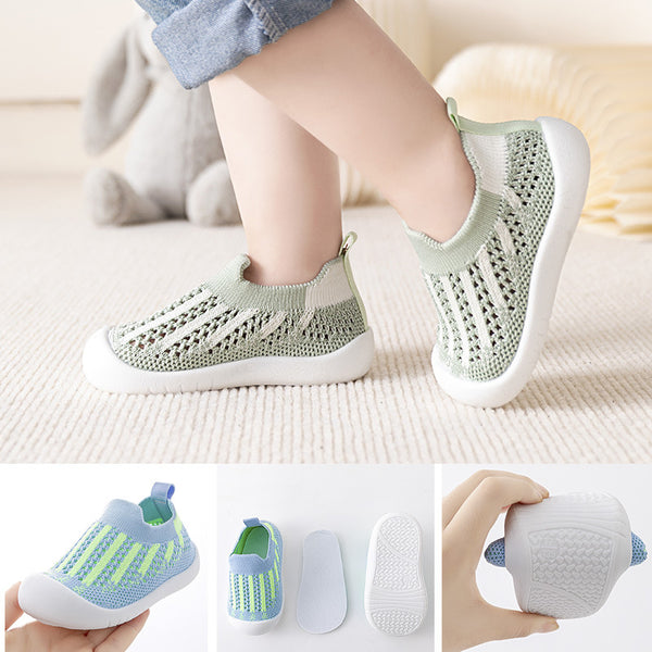 Baby Toddler Shoes Soft Bottom Summer New Children's Shoes Ultra-Light Handsome Deodorant Baby Indoor Non-Slip Shoes And Socks