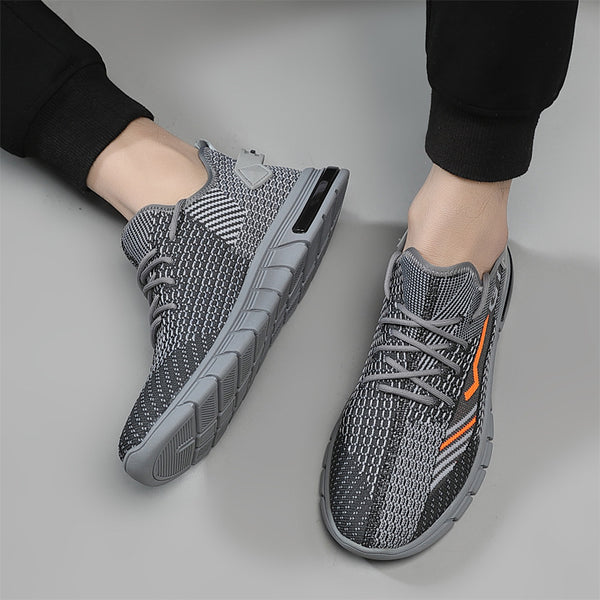 Flying Woven Sports Men's Shoes Summer Breathable Casual Shoes New Trend Mesh Coconut Shoes Men's Running Shoes