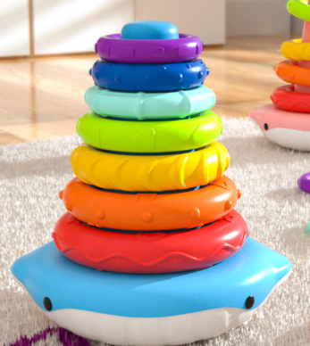 Rainbow Tower Folding Music Baby Toy Children's Early Education 0-1 Year Old Baby Large Flipper Folding Ferrule