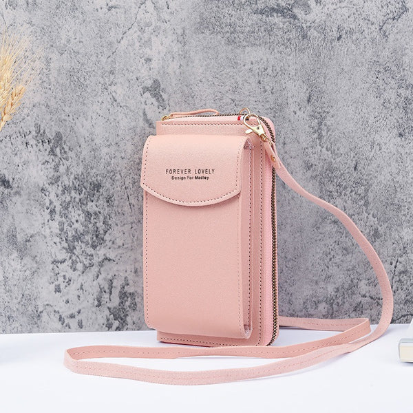 Women's Wallet Solid Color Small Diagonal Straddle Bag Multifunctional Phone Mid length Summer Versatile Zero Wallet Women