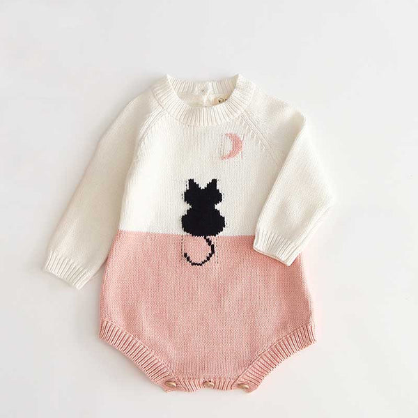 Newborn Baby Girls Boys Knitted Romper Baby Clothes Cotton Woolen Baby Rompers Ruffle Infant Baby Boys Jumpsuit