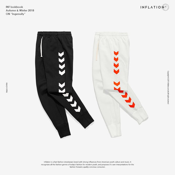 INFLATION  Sweatpants Side Traffic Lane Line Printed Male Streetwear Track Pants Trousers Casual Jogger Pants