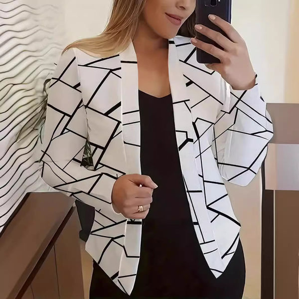 Casual Printed Small Suit Jacket For Women
