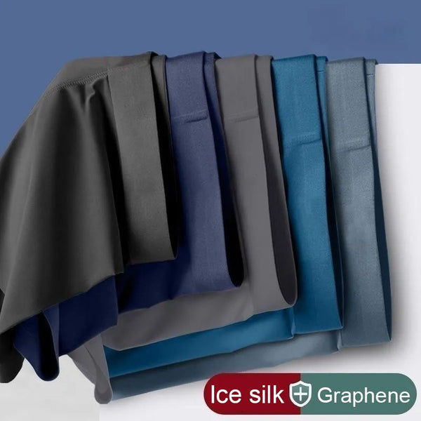 Men's Panties Boxers Ice Silk Man Underwear Boxer Graphene Men