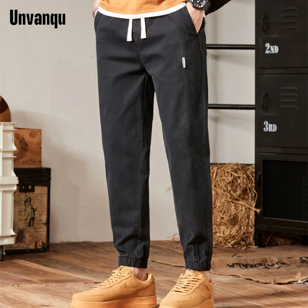 Unvanqu 2024 Spring Korean Style Loose Casual Pants Men's Street