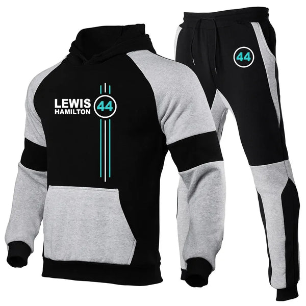 F1 driver Lewis Hamilton digital 44 Printed Jogging Hoodies+Sweatpants