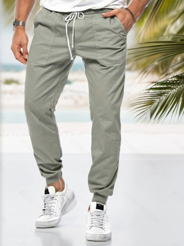 Men's Casual Jogging Pants, Off-body Sports Crop Pants, High Street Pants, Spring and Autumn Leggings