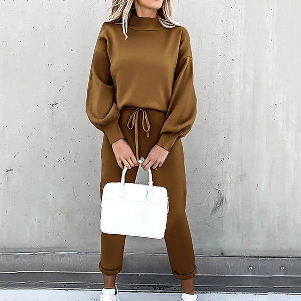 Woman Tracksuit Two Piece Set Winter Warm Tracksuit Pants Pullovers