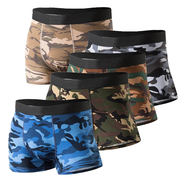 Brand Camouflage Sexy Underwear Men Military Mens Cotton Boxers