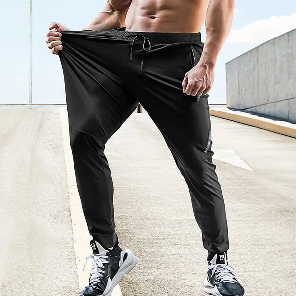 Summer Stretch Men Track Pants Casual Clothing Elastic Waist Jogging Men's Pants Outdoor Training Fitness Breathable Long Pants