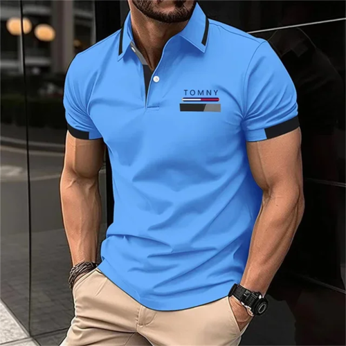 Fashion Boutique Men's Polo Shirt Summer Simple and Versatile Street