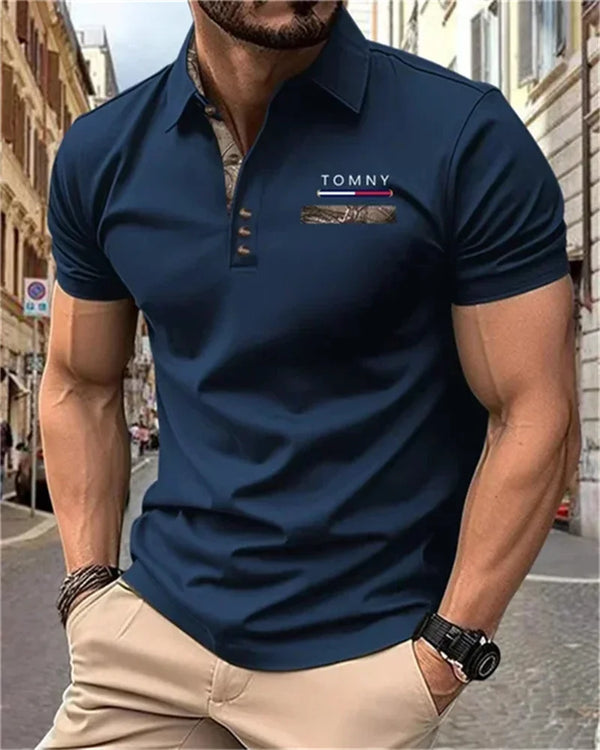 Fashion Boutique Men's Polo Shirt Summer Simple and Versatile Street