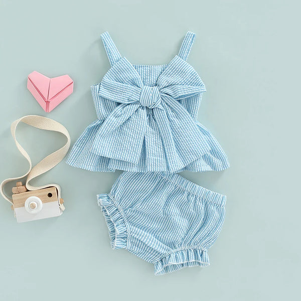 two-piece clothing set is specifically designed for newborn baby girls