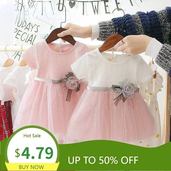 Summer Baby Girl Clothing Newborn Infant Girls Dress Patchwork