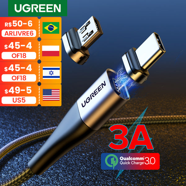 Ugreen Magnetic Charge Cable Fast Charging Usb Type C Cable Magnet