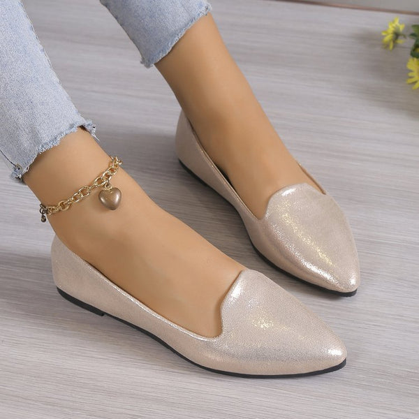 Plus Size Shallow Mouth Pumps Women's New Simple Flat Gommino