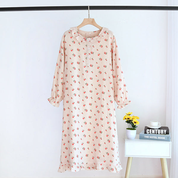 Women's Cotton Small Floral Nightdress