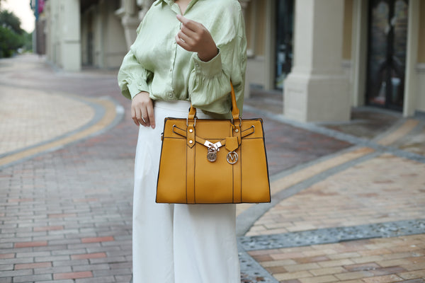 Christine Vegan Leather Women Satchel Bag with wallet