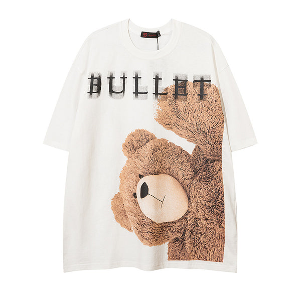 Bear Printed Short-sleeved T-shirt For Men