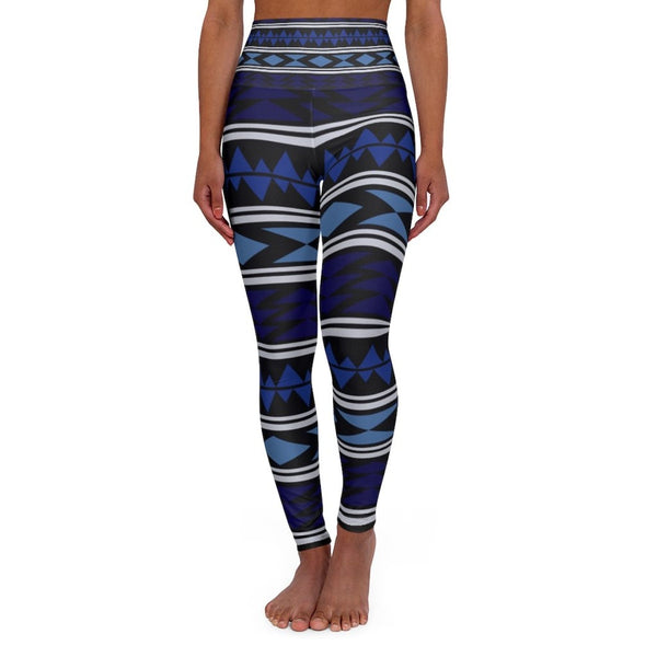 Womens High-waist Fitness Legging Yoga Pants, Dark Blue Chic Boho